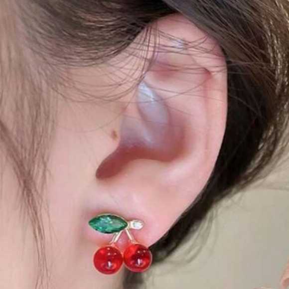 Kate Spade Red Cherry 🍒 Earrings - Picture 2 of 5